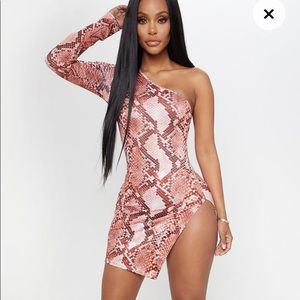 Snakeskin print dress